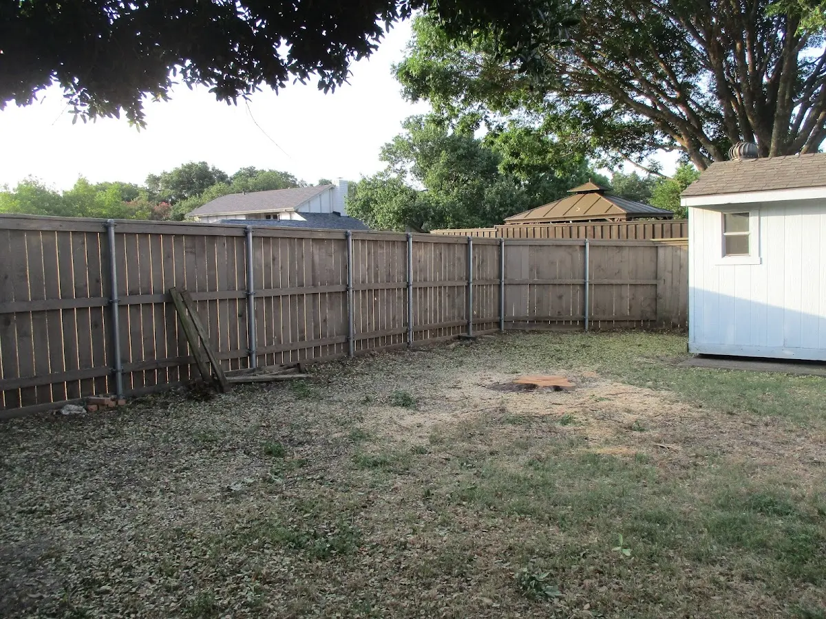 Cleared yard after professional tree removal in Derrick City